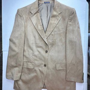 Allen‎ Flusser sports coat. Size 40 regular. Tan color.